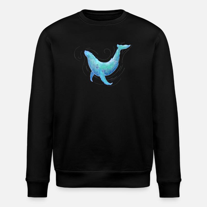 Humpback Whale - Stanley/Stella Unisex Bio-Sweatshirt ROLLER - Schwarz