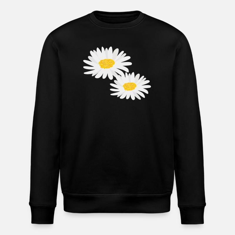 Marguerites de fleurs - Sweat bio ROLLER Stanley/Stella Unisexe - noir