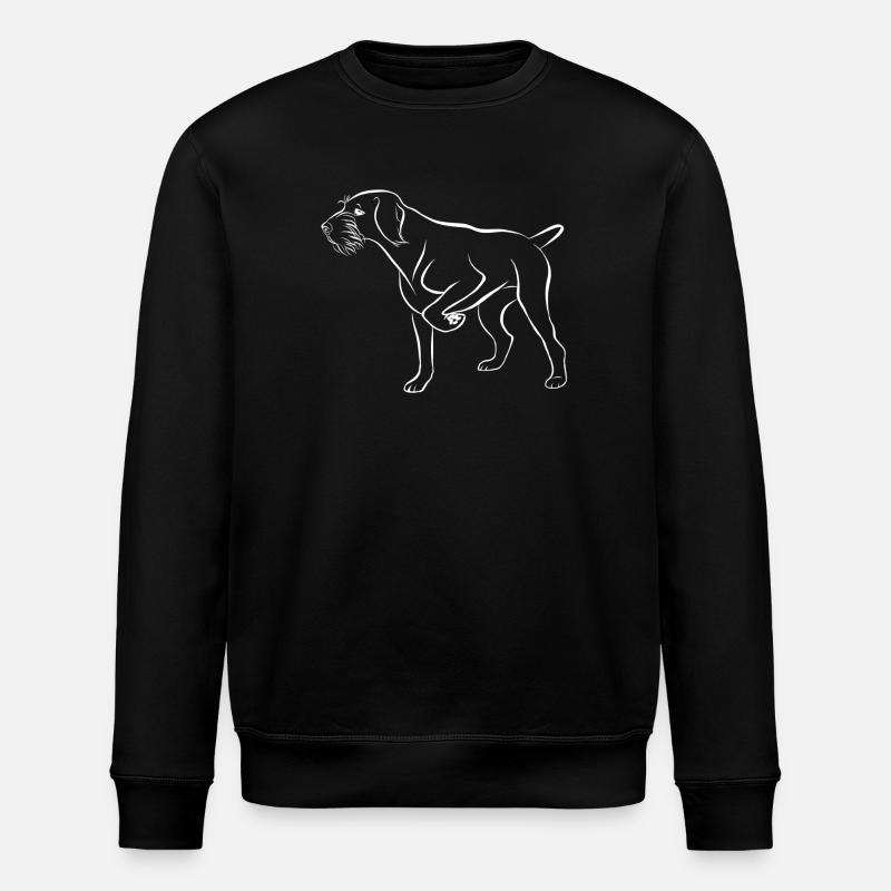 DT filaire blanc dessus - Sweat bio ROLLER Stanley/Stella Unisexe - noir
