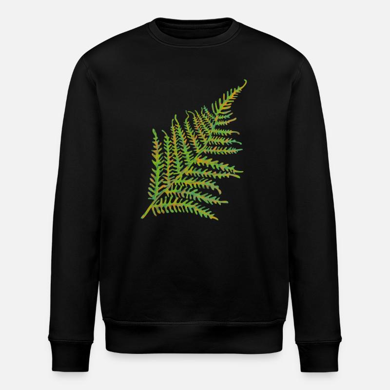 Fern leaf motif - Stanley/Stella ROLLER Unisex Organic Sweatshirt - black