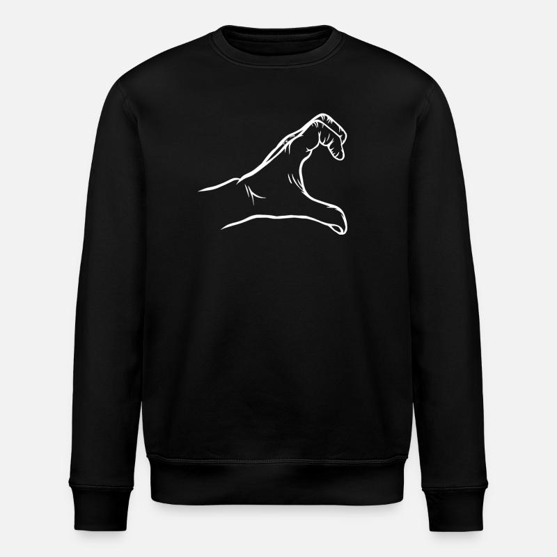 Love hands partner design - Stanley/Stella ROLLER Unisex Organic Sweatshirt - black