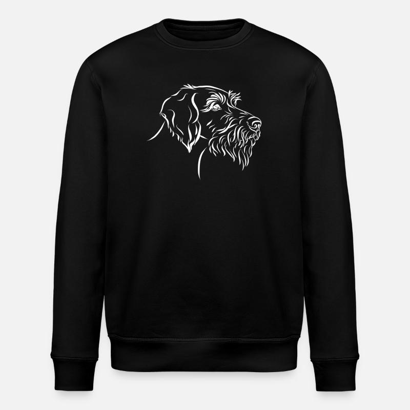 Portrait Deutsch Drahthaar - Stanley/Stella Unisex Bio-Sweatshirt ROLLER - Schwarz