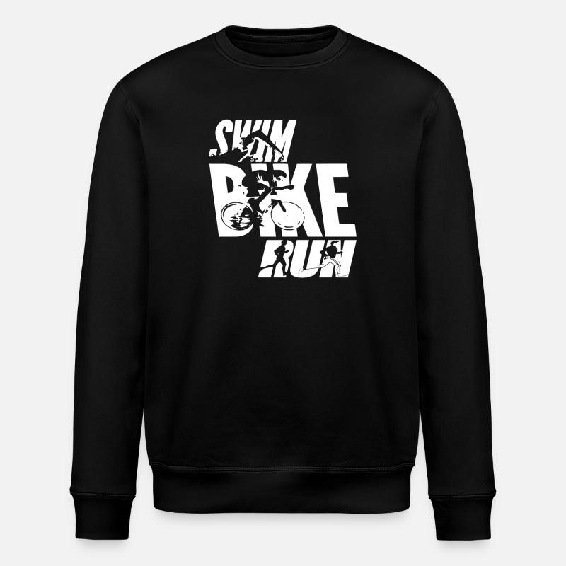 Swim Bike Run - Sweat bio ROLLER Stanley/Stella Unisexe - noir