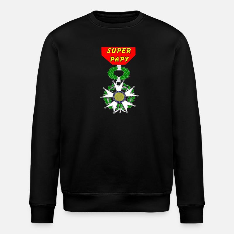 super papy - Stanley/Stella ROLLER Unisex Organic Sweatshirt - black