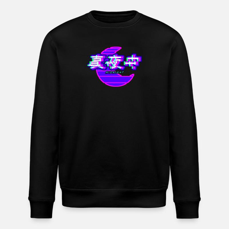Moon Midnight Kanji Glitch - Sweat bio ROLLER Stanley/Stella Unisexe - noir