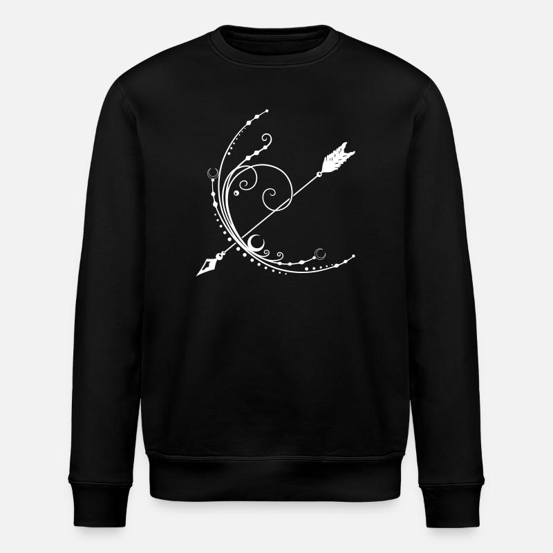 Flèche et arc lune croissant - Sweat bio ROLLER Stanley/Stella Unisexe - noir