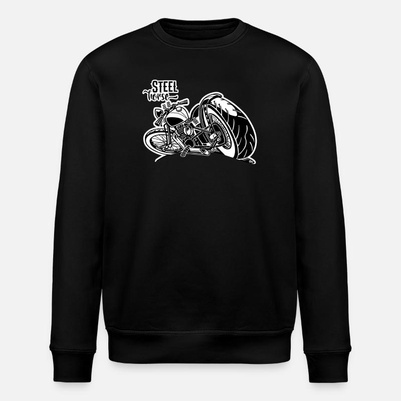 0894 STAHLPFERD - Stanley/Stella Unisex Bio-Sweatshirt ROLLER - Schwarz