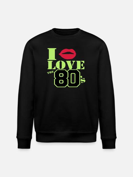 I love the 80s - Stanley/Stella ROLLER Unisex Organic Sweatshirt - black
