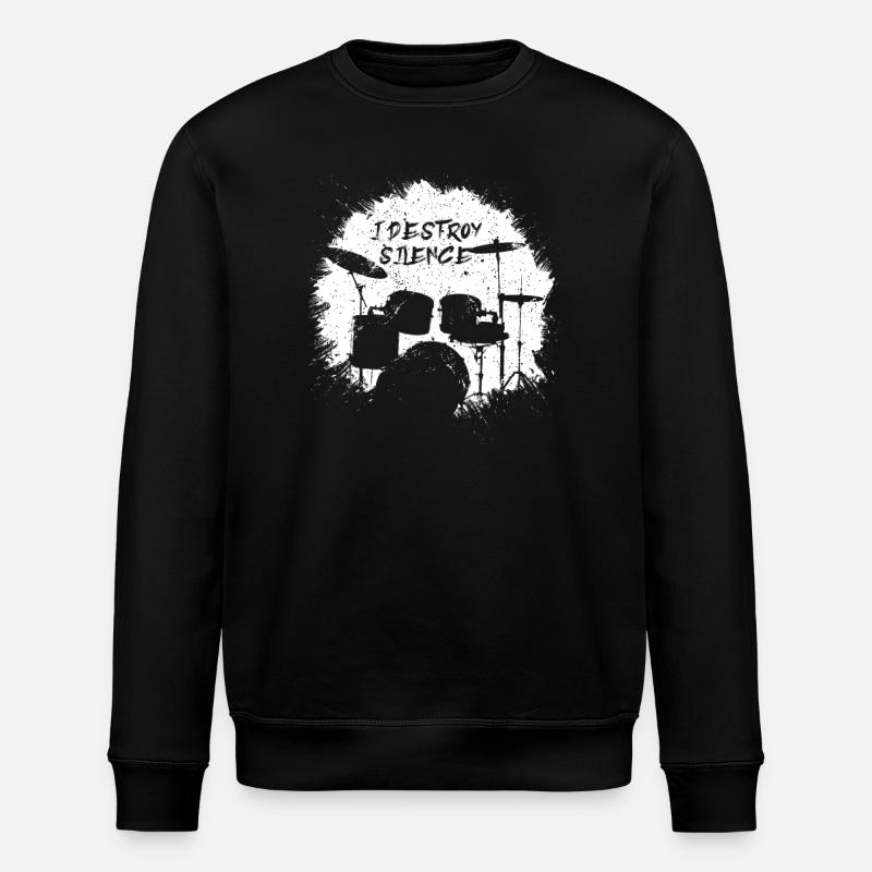 Drums Drummer - Stanley/Stella ROLLER Unisex Organic Sweatshirt - black