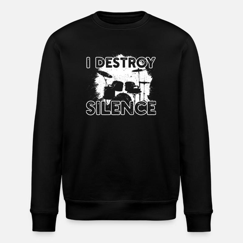 Batterie Batteur - Sweat bio ROLLER Stanley/Stella Unisexe - noir