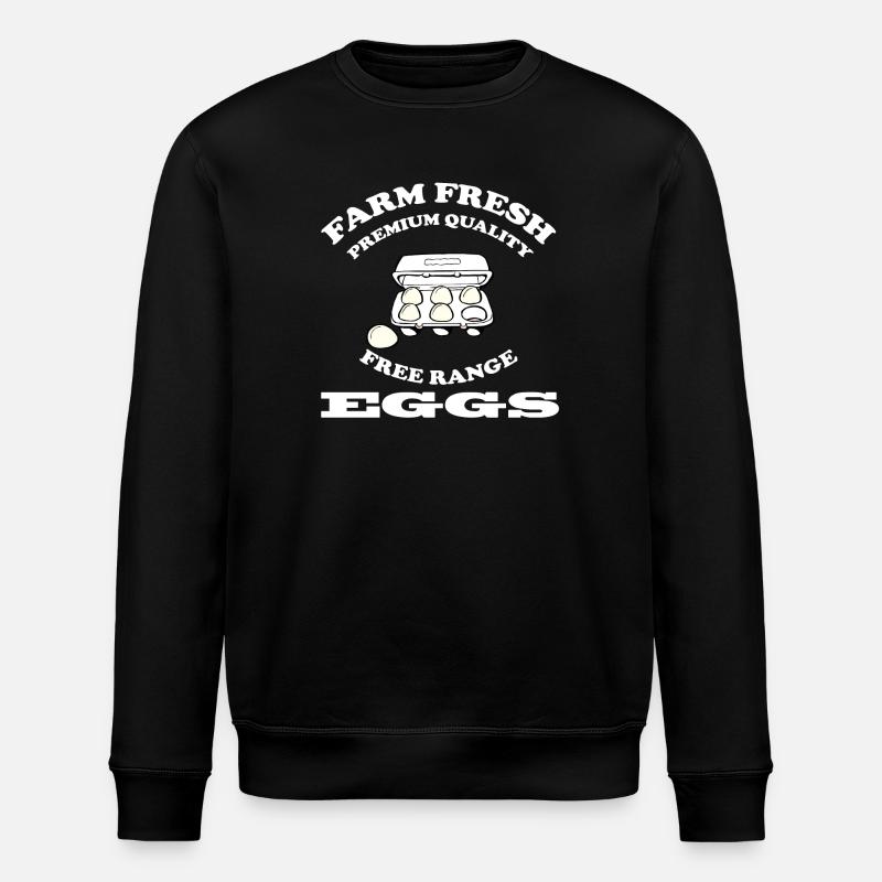 Eggs - Stanley/Stella ROLLER Unisex Organic Sweatshirt - black