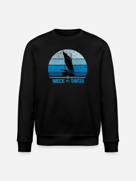 Wieck am Darss avec Zeesboot - Sweat bio ROLLER Stanley/Stella Unisexe - noir