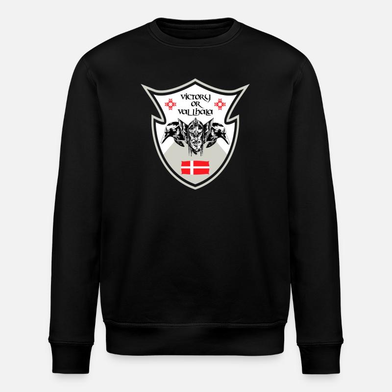Denmark Viking design - Stanley/Stella ROLLER Unisex Organic Sweatshirt - black