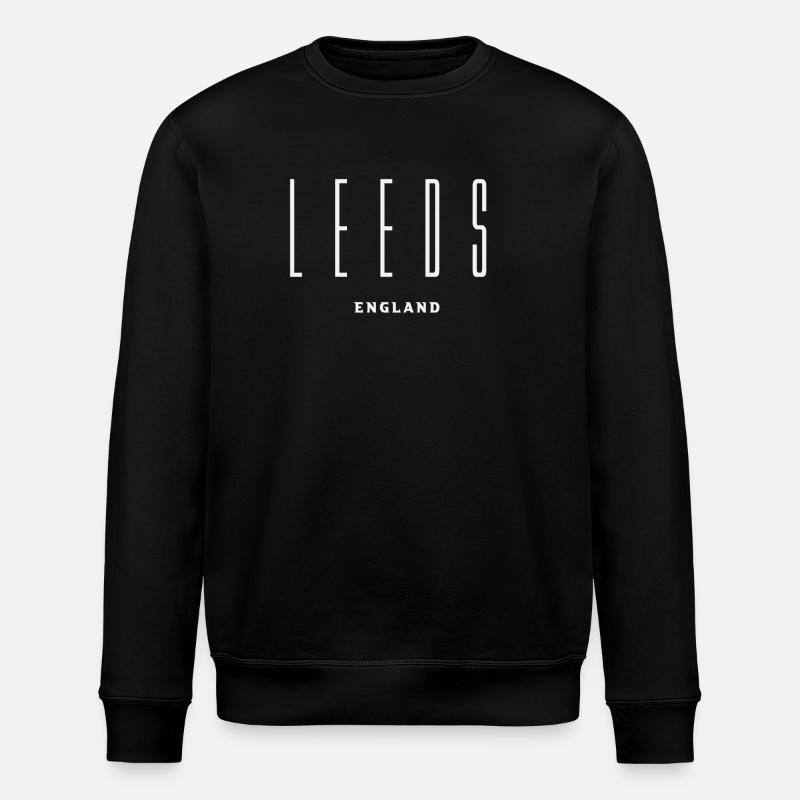 Leeds England Tall Lettermark - Stanley/Stella ROLLER Unisex Organic Sweatshirt - black