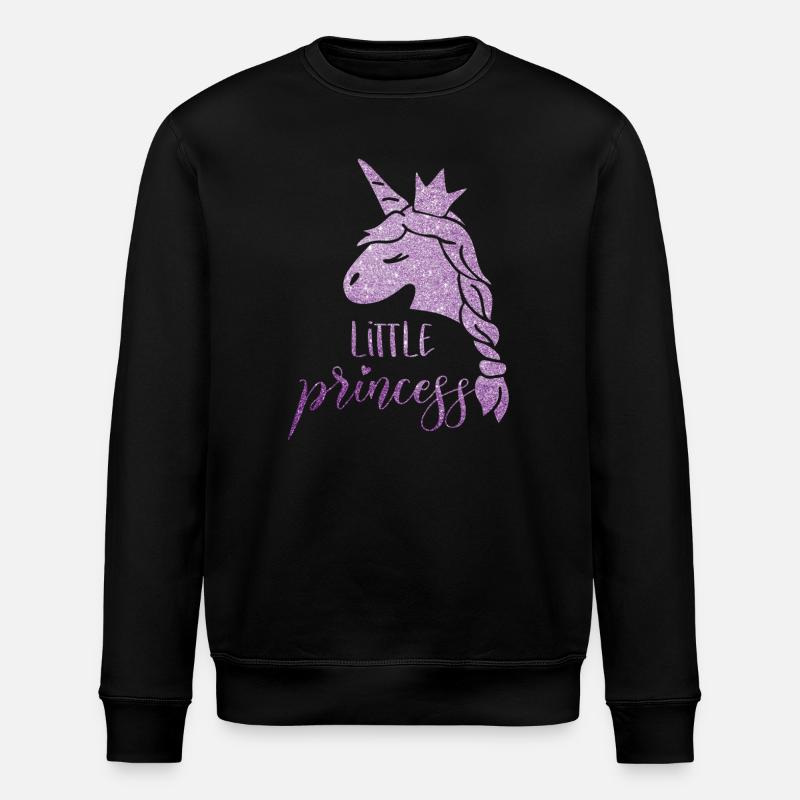 Lila Stern Einhorn Prinzessin - Stanley/Stella Unisex Bio-Sweatshirt ROLLER - Schwarz
