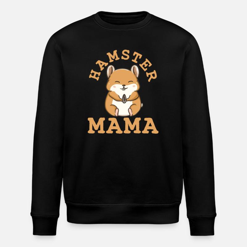 Hamster Goldhamster - Stanley/Stella Unisex Bio-Sweatshirt ROLLER - Schwarz