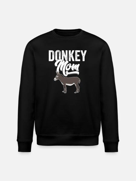 Donkey - Donkey Mom - Stanley/Stella ROLLER Unisex Organic Sweatshirt - black