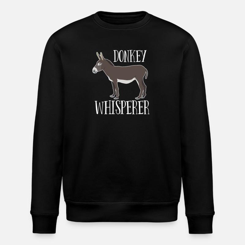 Esel - Eselflüsterer - Stanley/Stella Unisex Bio-Sweatshirt ROLLER - Schwarz