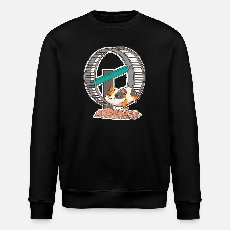 Hamsterrad Hamster Goldhamster - Stanley/Stella Unisex Bio-Sweatshirt ROLLER - Schwarz