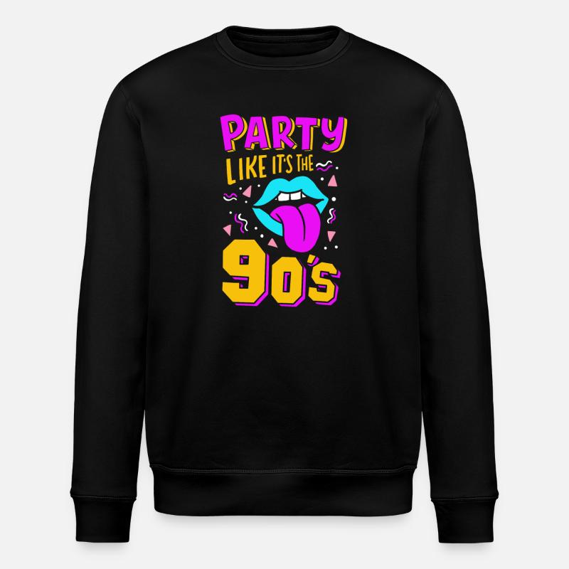 90er Party - Stanley/Stella Unisex Bio-Sweatshirt ROLLER - Schwarz