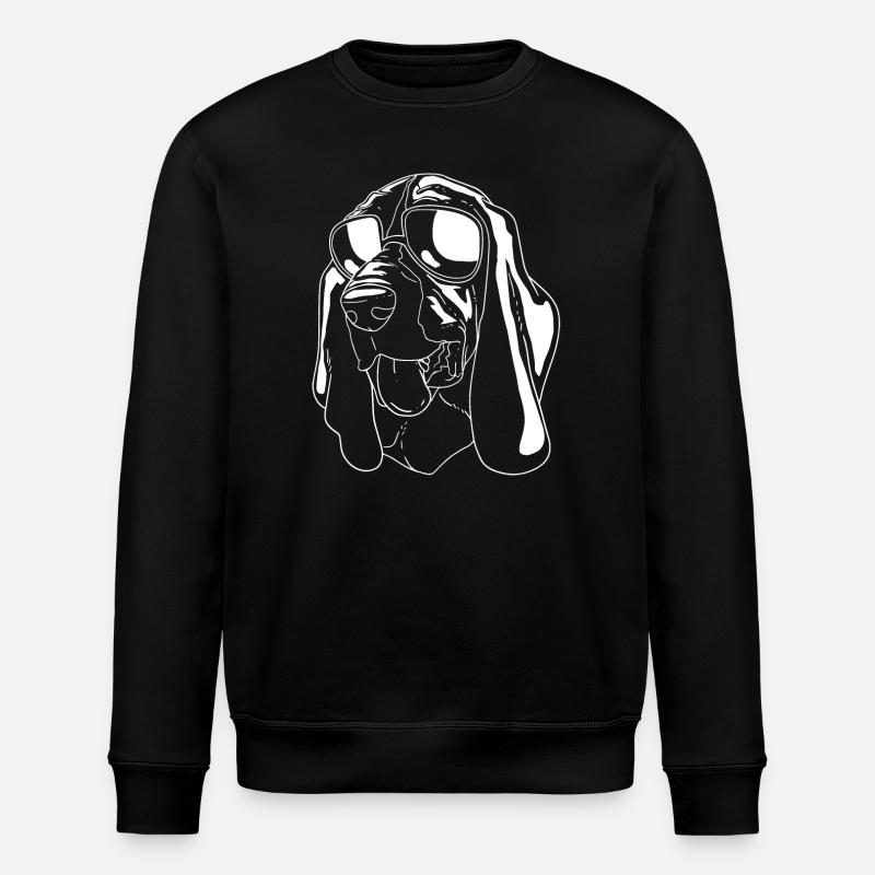 Basset Hound - Sweat bio ROLLER Stanley/Stella Unisexe - noir