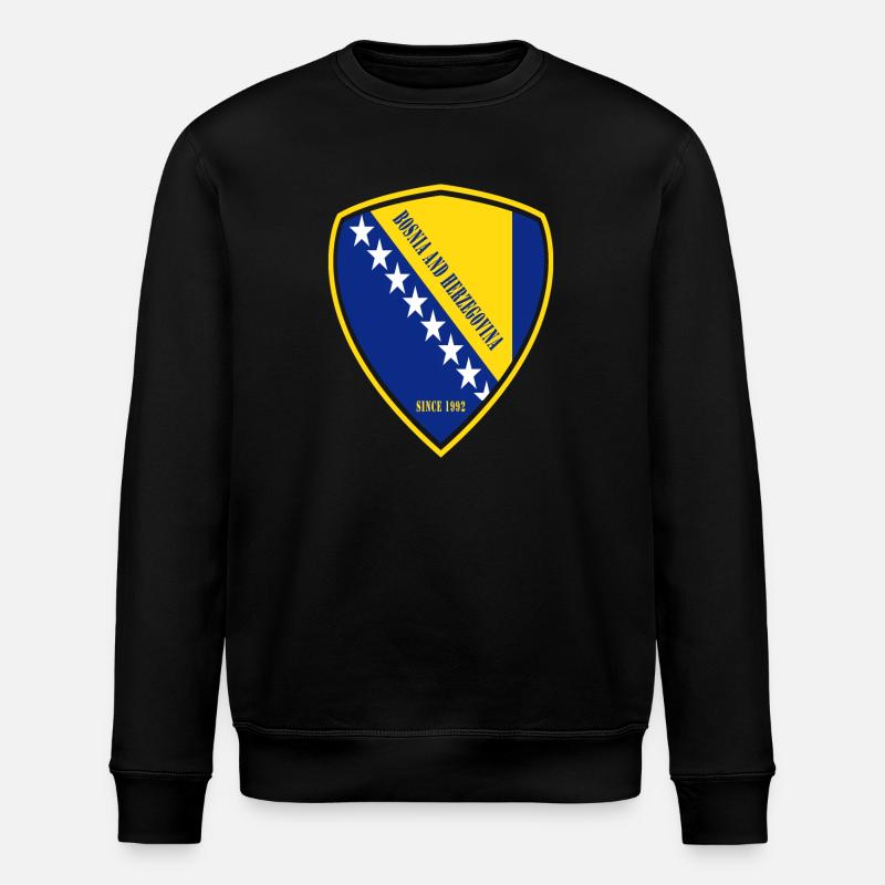 Bosnien Wappen Design - Stanley/Stella Unisex Bio-Sweatshirt ROLLER - Schwarz