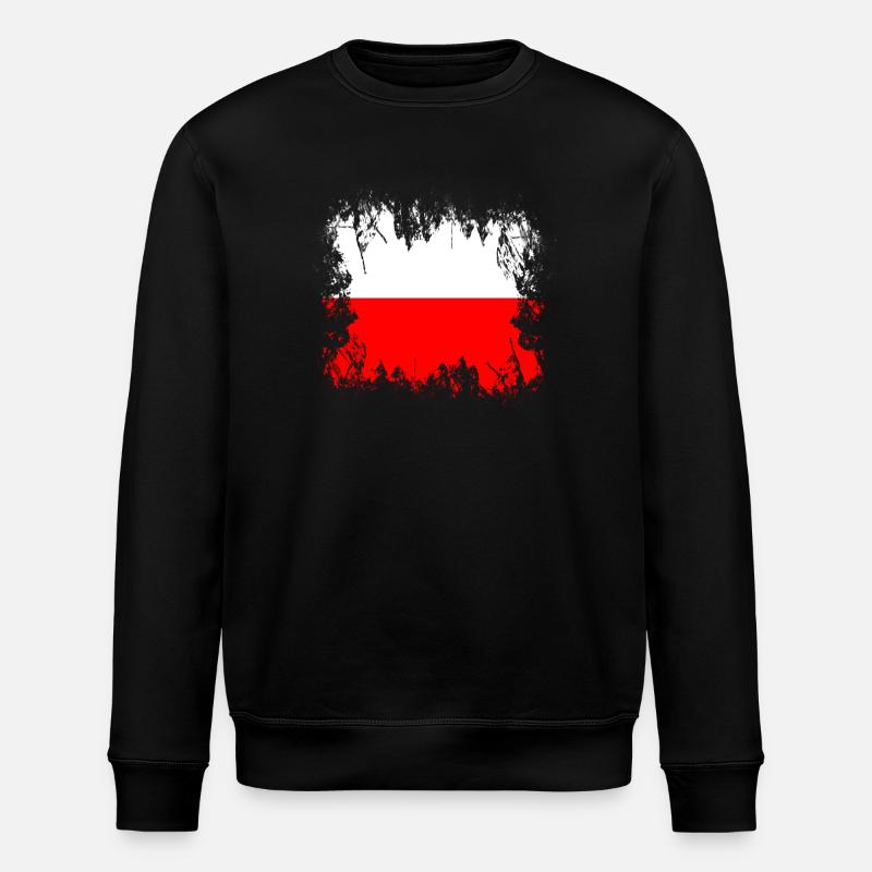 Polen - Polen - Stanley/Stella Unisex Bio-Sweatshirt ROLLER - Schwarz