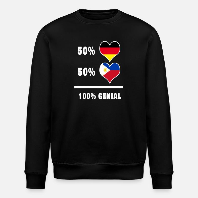 Germany and Philippines Awesome / Gift - Stanley/Stella ROLLER Unisex Organic Sweatshirt - black