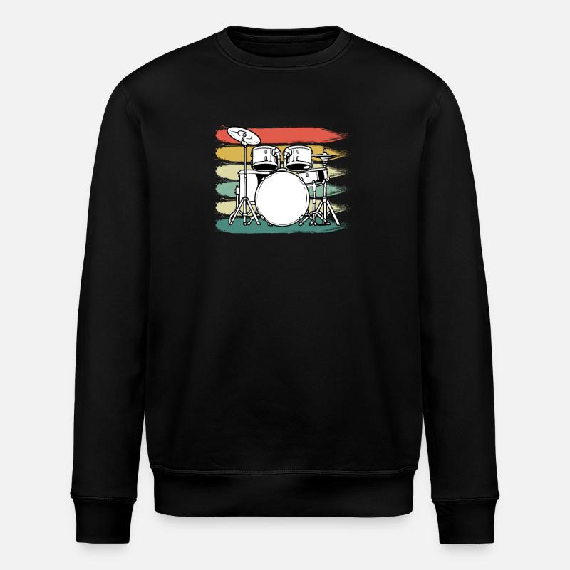 Batterie Batteur - Sweat bio ROLLER Stanley/Stella Unisexe - noir