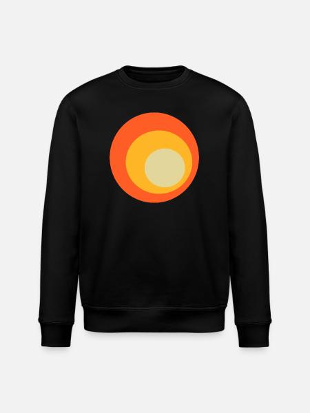 70s Circles Pattern - Stanley/Stella ROLLER Unisex Organic Sweatshirt - black