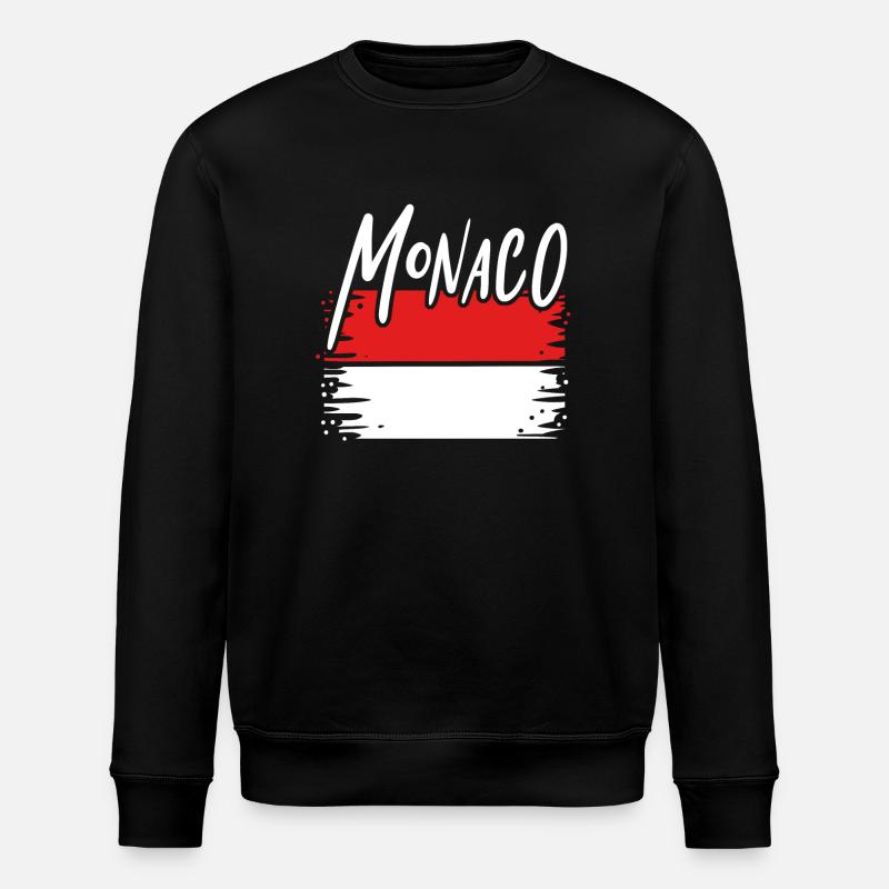 Monaco Principality - Stanley/Stella ROLLER Unisex Organic Sweatshirt - black