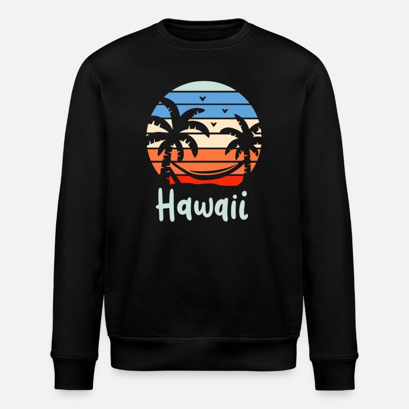 Hawaii Retro - Stanley/Stella ROLLER Unisex Organic Sweatshirt - black