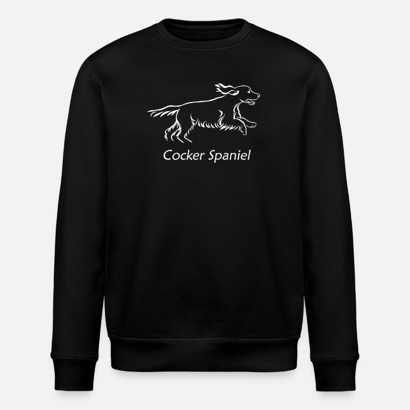 Cocker spaniel - Stanley/Stella ROLLER Unisex Organic Sweatshirt - black