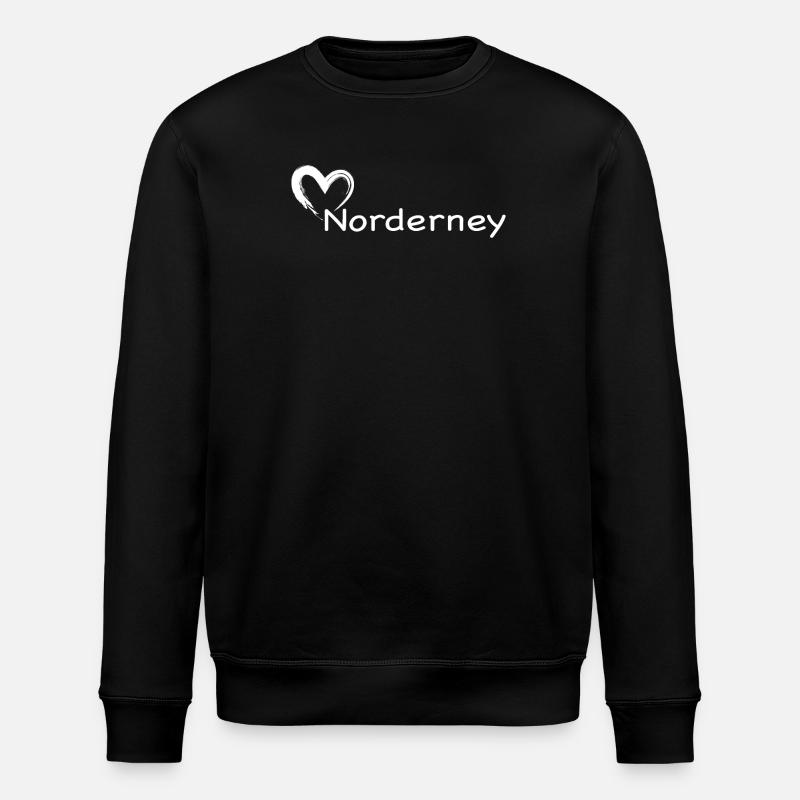 Un cœur pour Norderney - Sweat bio ROLLER Stanley/Stella Unisexe - noir
