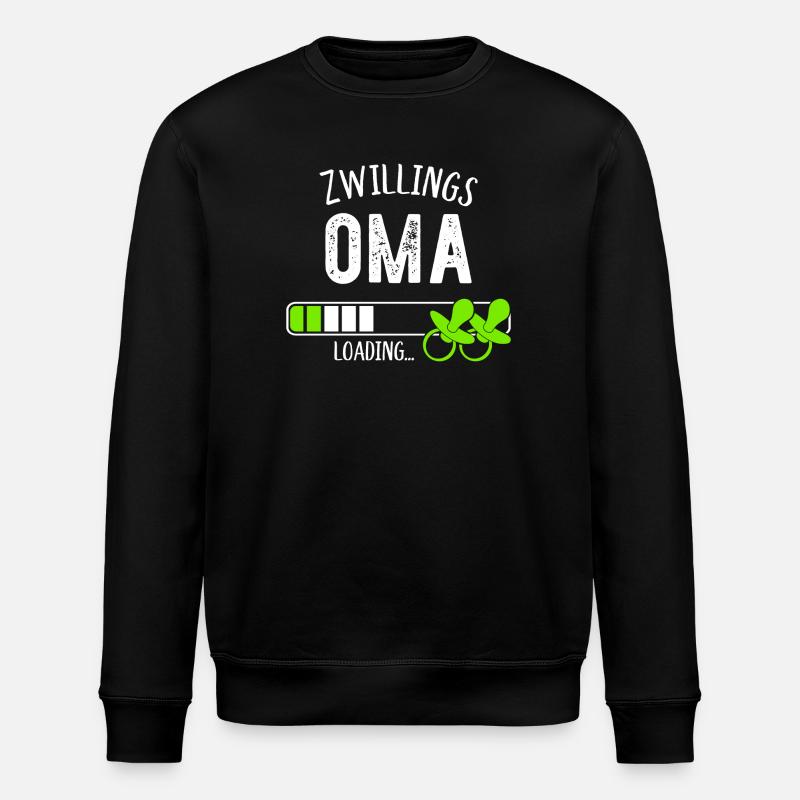 Zwillingsoma Loading Oma Großmutter Zwillinge - Stanley/Stella Unisex Bio-Sweatshirt ROLLER - Schwarz