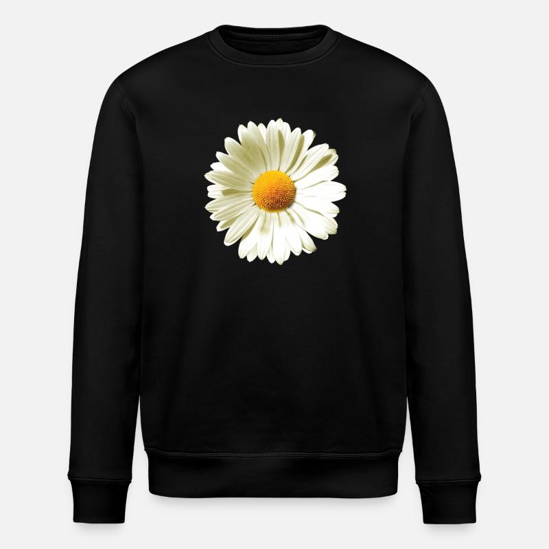 Daisies | Daisy flower power - Stanley/Stella ROLLER Unisex Organic Sweatshirt - black