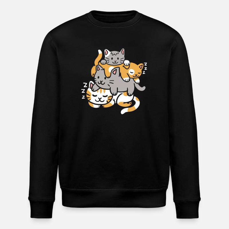 Katzen Kätzchen - Stanley/Stella Unisex Bio-Sweatshirt ROLLER - Schwarz