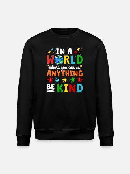 Autism awareness - Stanley/Stella ROLLER Unisex Organic Sweatshirt - black