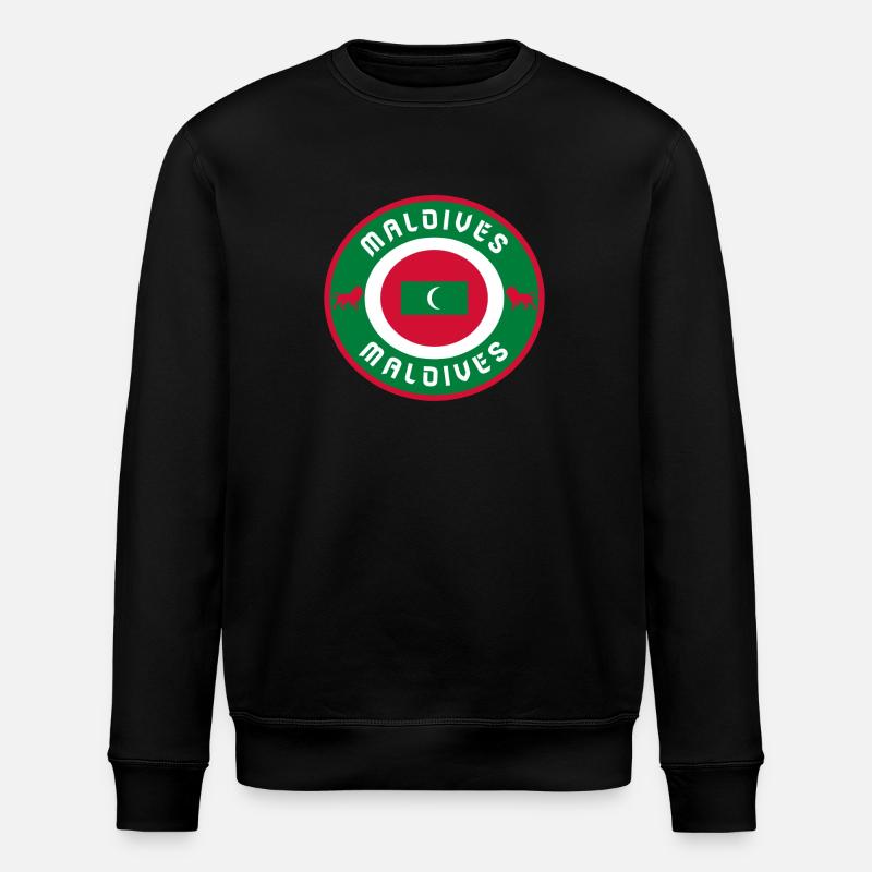 Malediven Kreis / Geschenkidee - Stanley/Stella Unisex Bio-Sweatshirt ROLLER - Schwarz