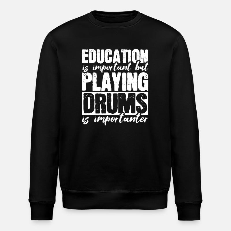 Drums drummer - Stanley/Stella ROLLER Unisex Organic Sweatshirt - black