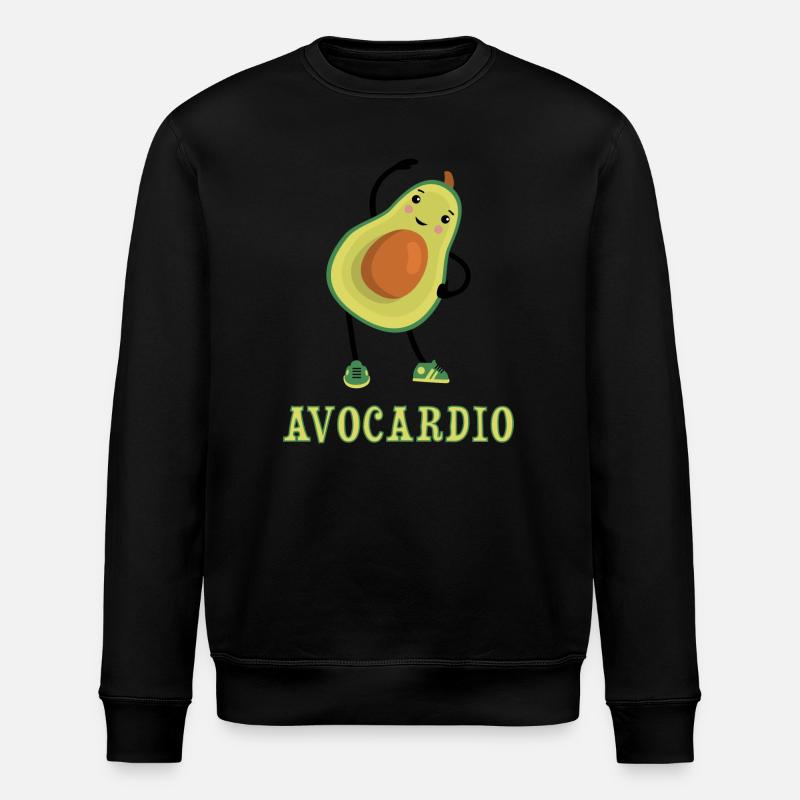 Avocardio lustig - Stanley/Stella Unisex Bio-Sweatshirt ROLLER - Schwarz