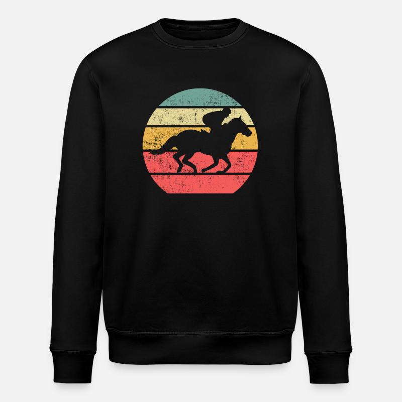 Pferderennen - Stanley/Stella Unisex Bio-Sweatshirt ROLLER - Schwarz