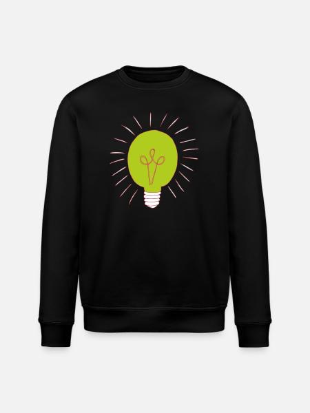 Ampoule verte néon - Sweat bio ROLLER Stanley/Stella Unisexe - noir
