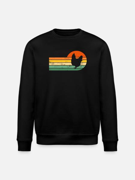 Chicken chickens - Stanley/Stella ROLLER Unisex Organic Sweatshirt - black