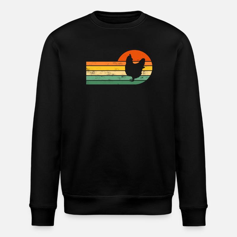 Huhn Hühner - Stanley/Stella Unisex Bio-Sweatshirt ROLLER - Schwarz