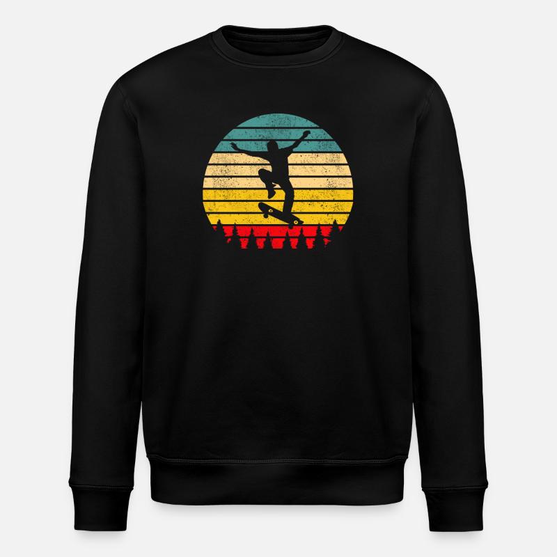 Skater Skateboard - Sweat bio ROLLER Stanley/Stella Unisexe - noir