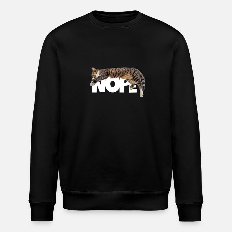Nope cat - Stanley/Stella ROLLER Unisex Organic Sweatshirt - black