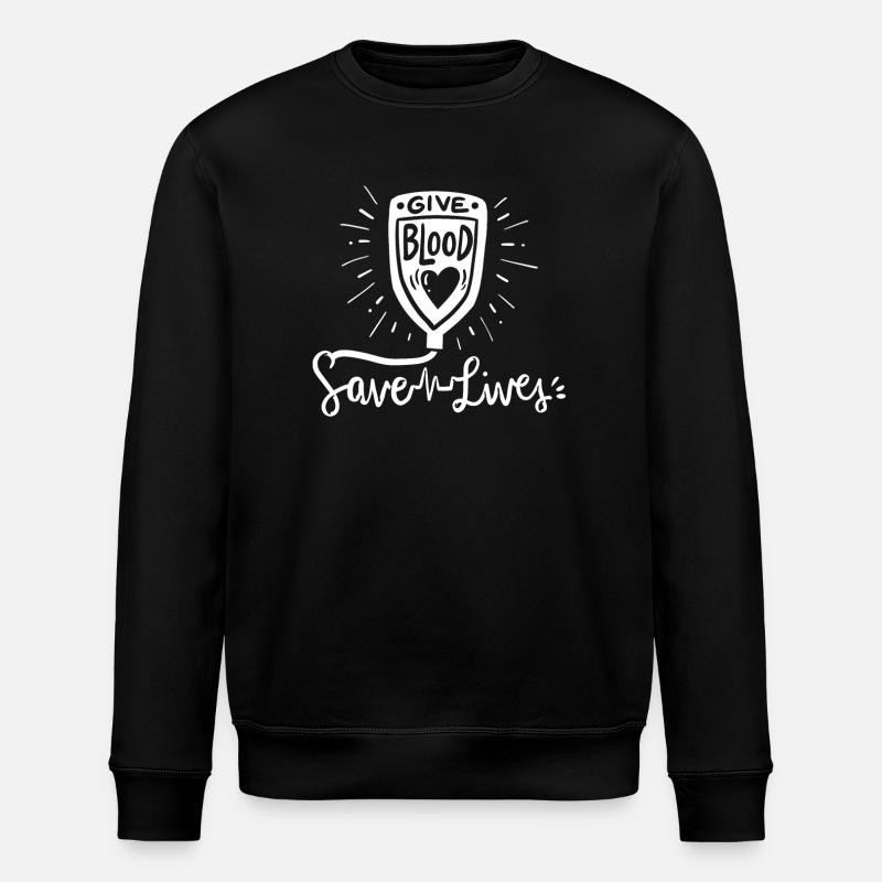 Blutspende Blutspender - Stanley/Stella Unisex Bio-Sweatshirt ROLLER - Schwarz