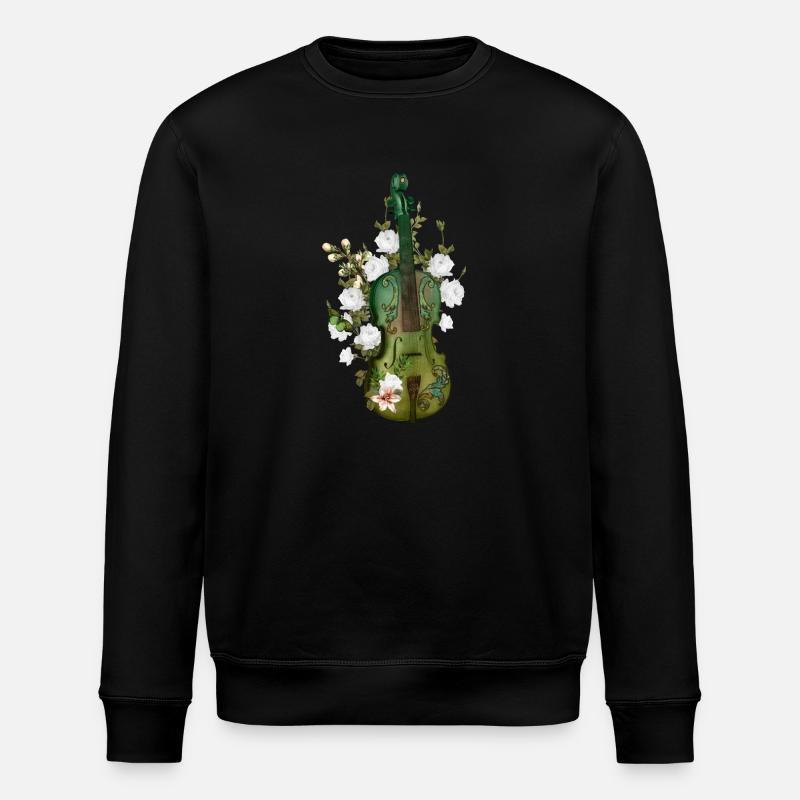 Wunderbare Geige - Stanley/Stella Unisex Bio-Sweatshirt ROLLER - Schwarz