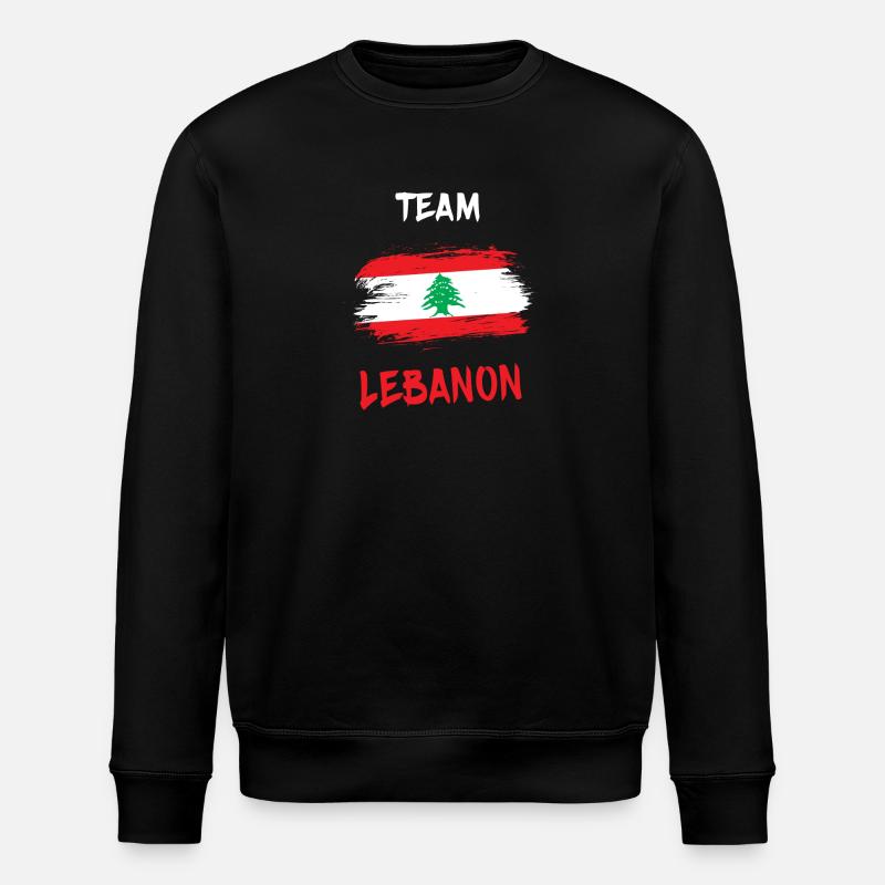 Team Libanon Design / Geschenkidee - Stanley/Stella Unisex Bio-Sweatshirt ROLLER - Schwarz